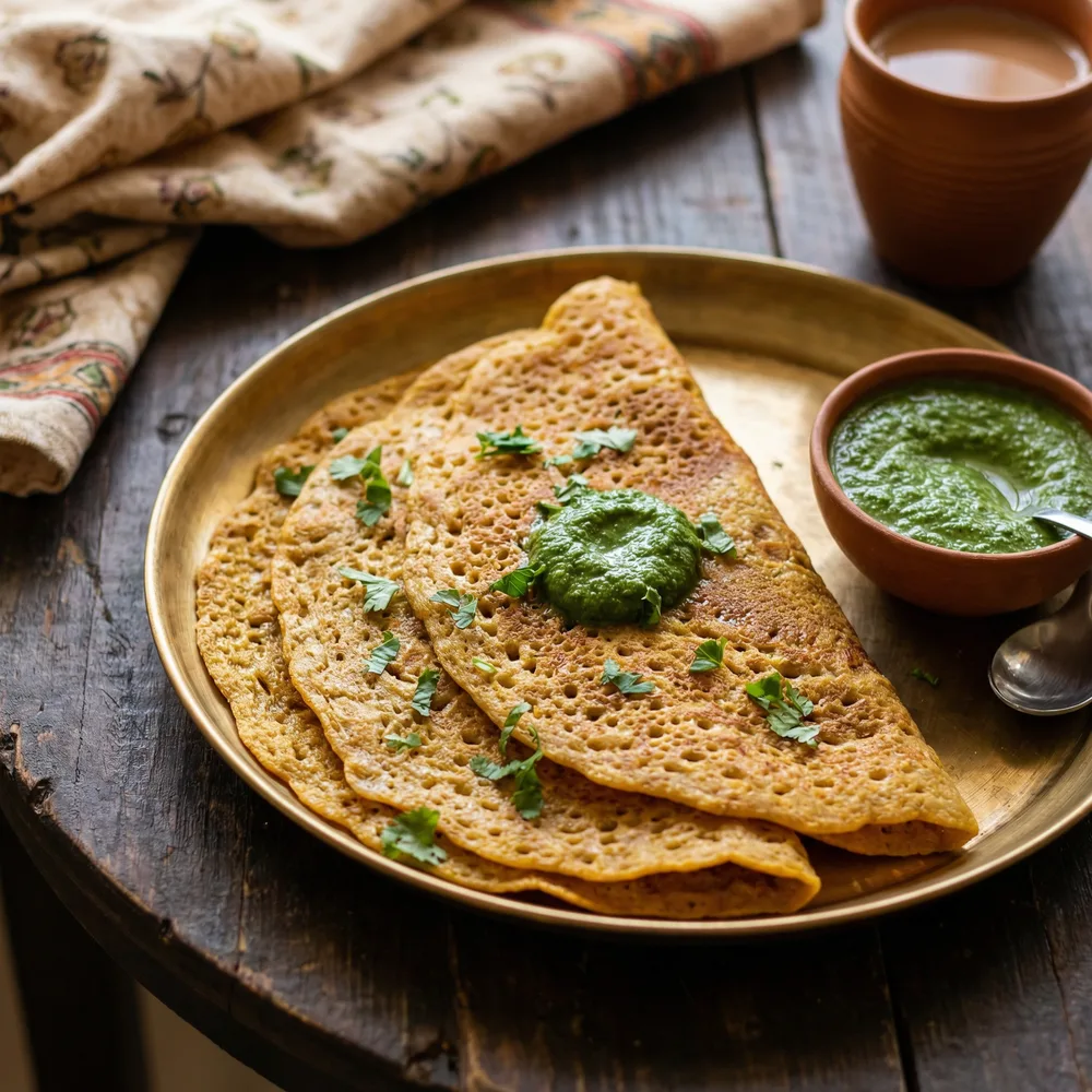 Besan chilla made with Nandi Besan