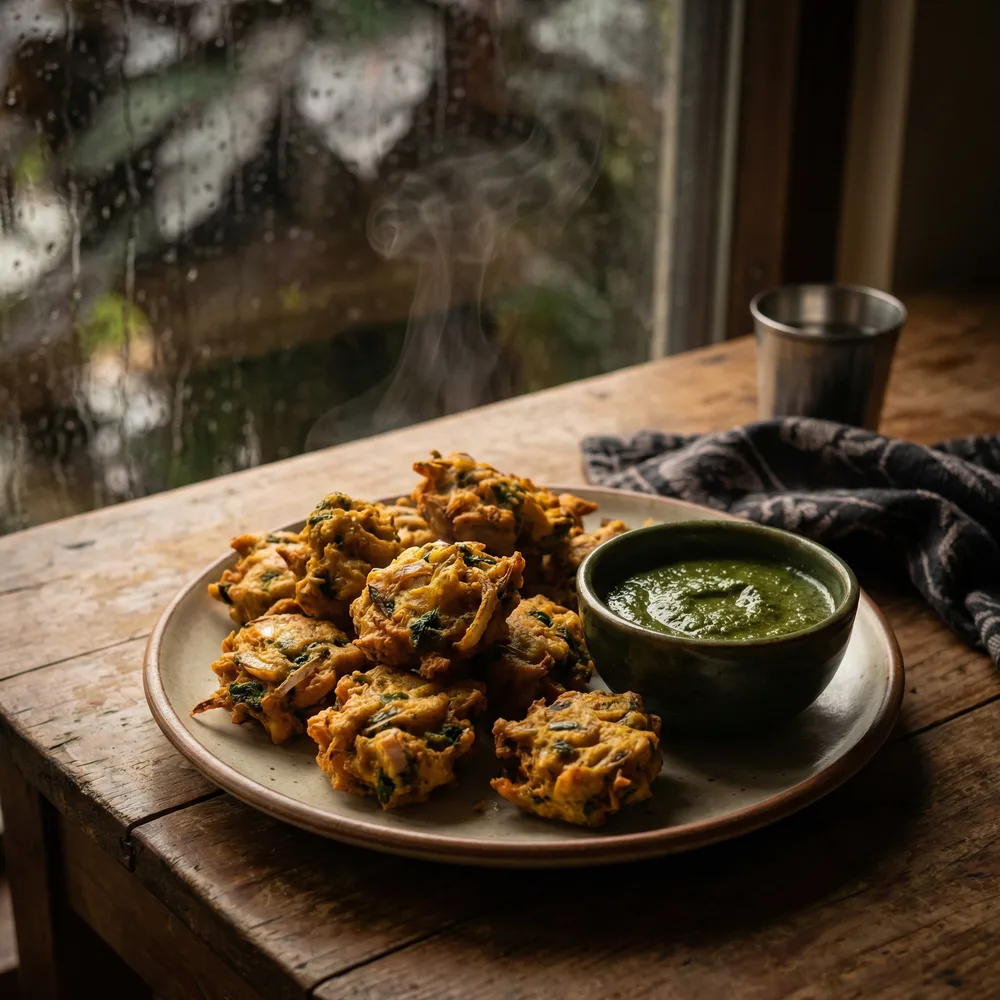 Crispy pakoras made with Nandi Besan